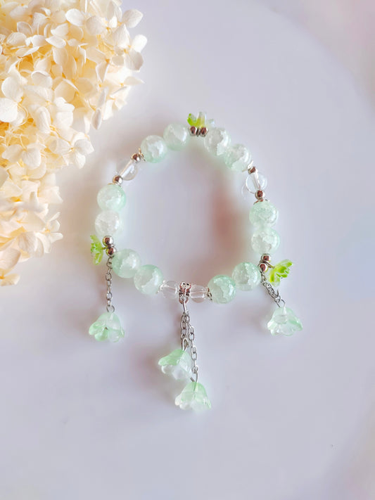 Floral Grace Bracelet - Green