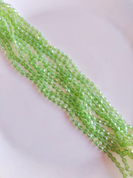 Drop 8*5mm Crystal Beads Green