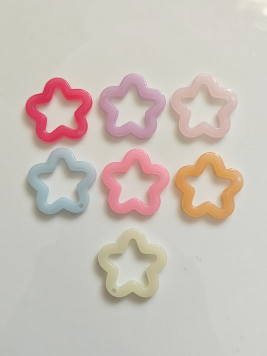 Resin Star Pastel Bead - Random 10 Pieces