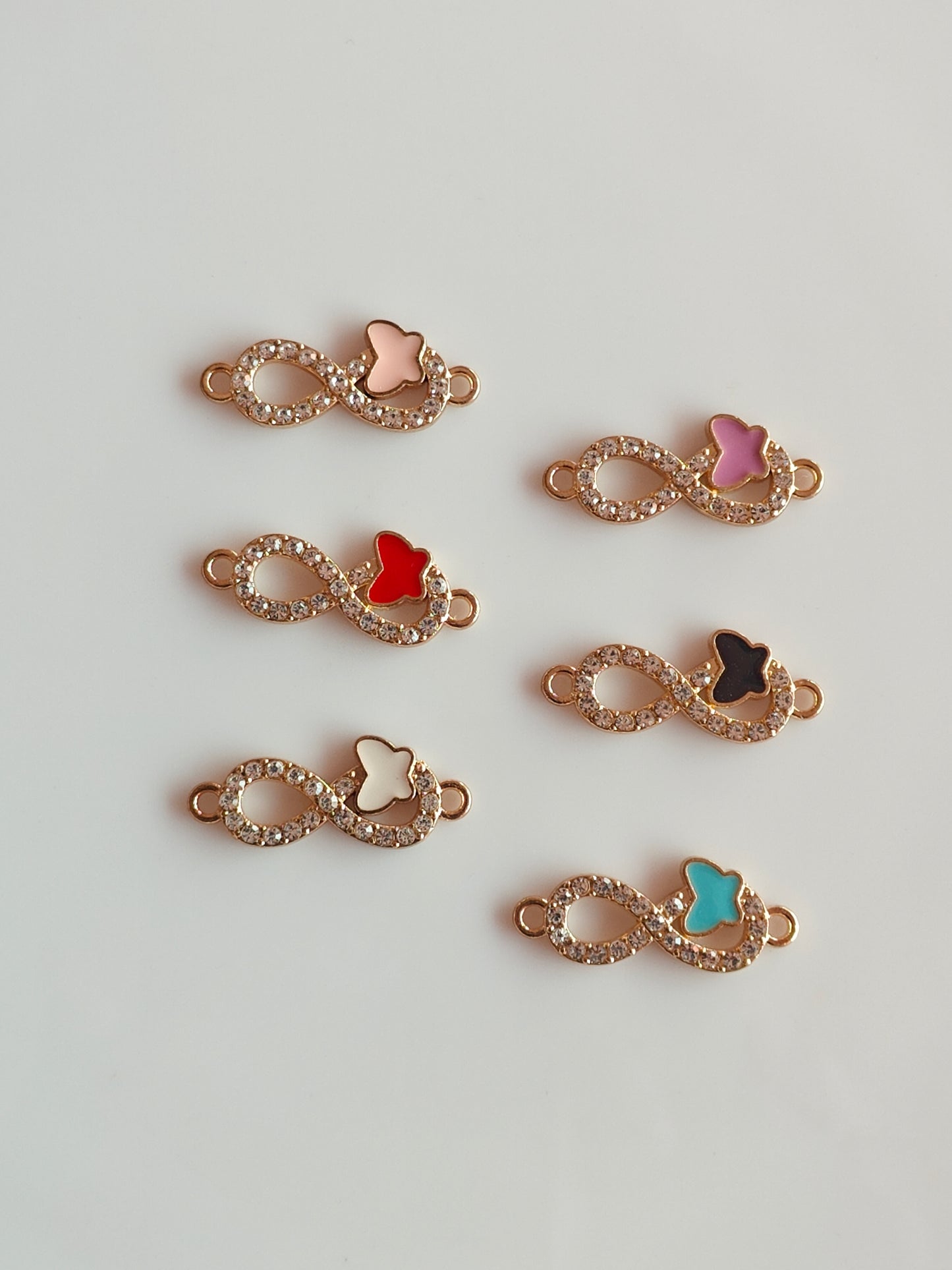 Stone Infinity Butterfly Charm