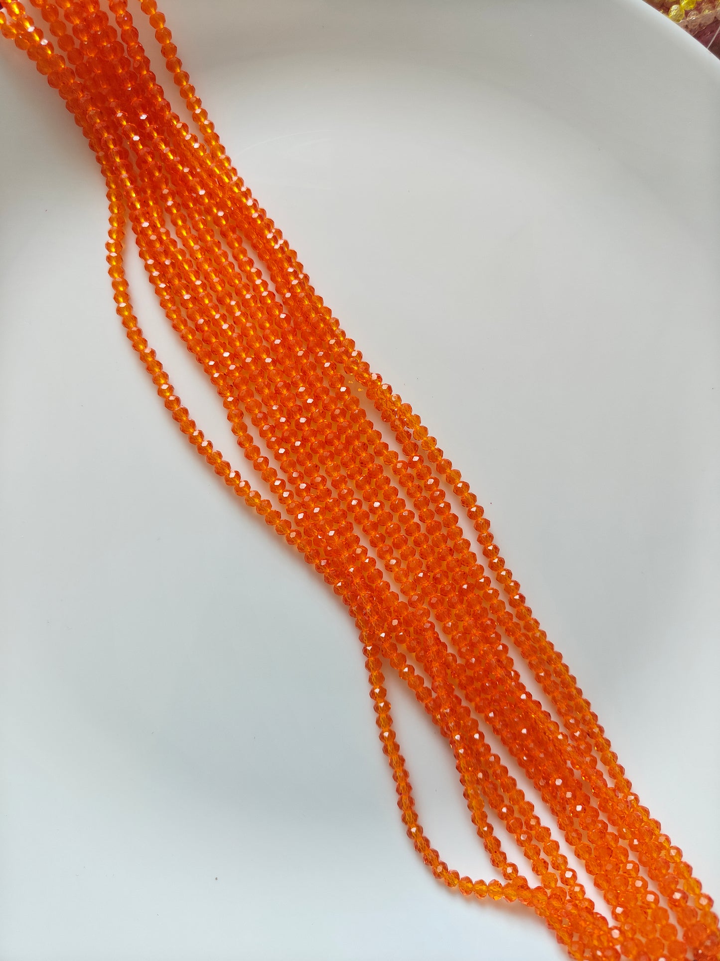 4mm Crystal Beads Orange