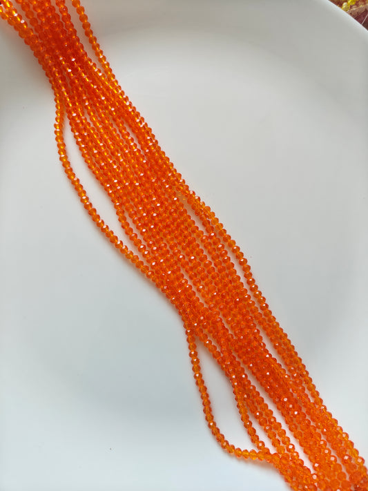 4mm Crystal Beads Orange