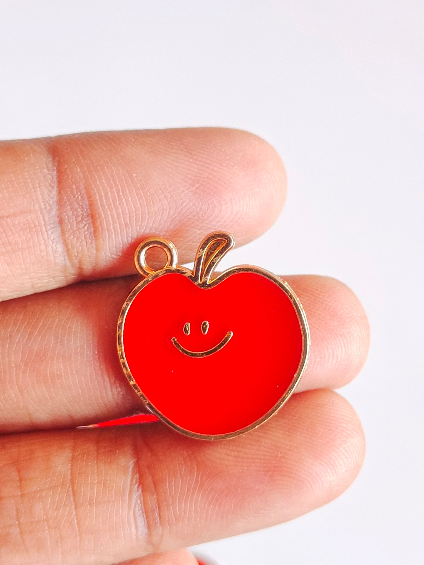 Apple Smiley Charm - 1 Piece