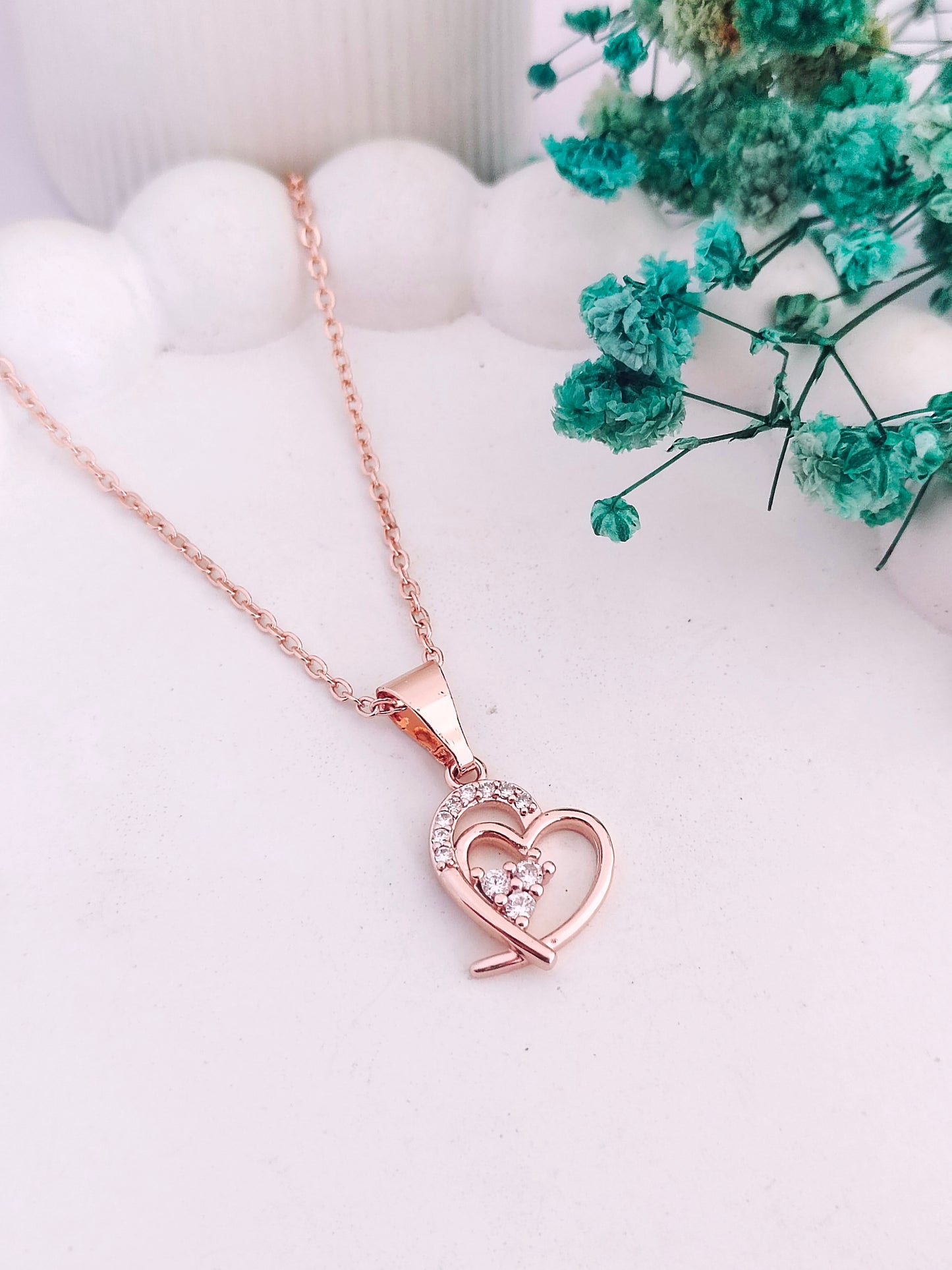 Dainty Heart Pendant RG Necklace