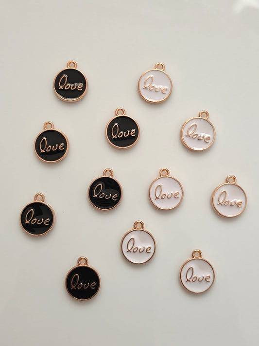Love Enamel Charm - 1 Piece