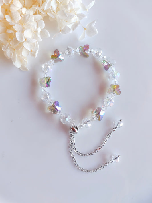 Crystal Butterfly Bracelet - Holographic Shade