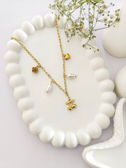 Cherry Love Pearly Charm Chain