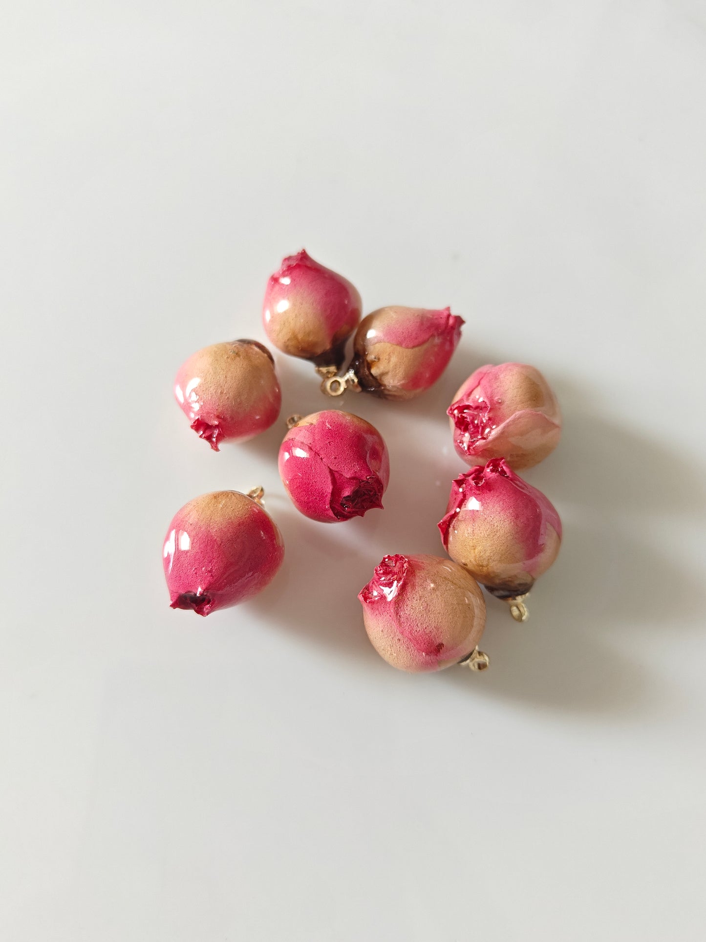 Resin Rose Charms - 1 Piece