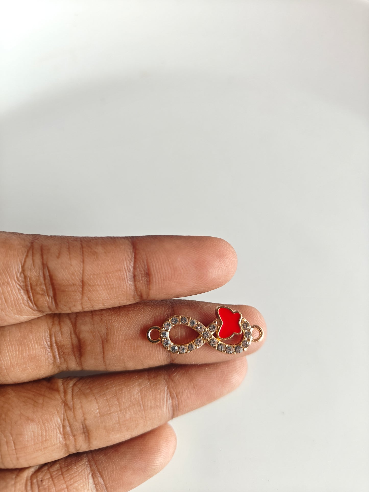 Stone Infinity Butterfly Charm