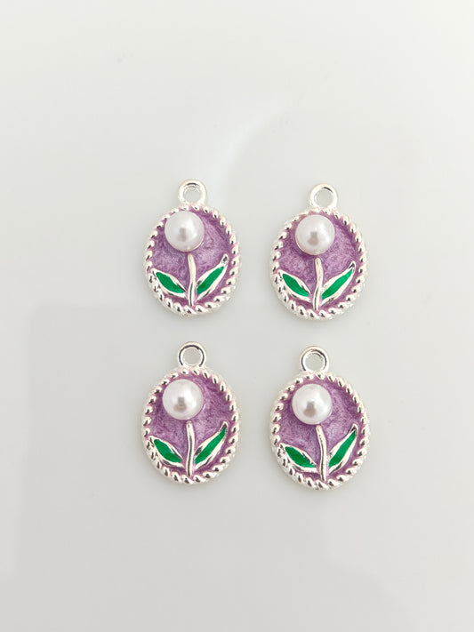 Lavender Bloom Charm - 1 Piece