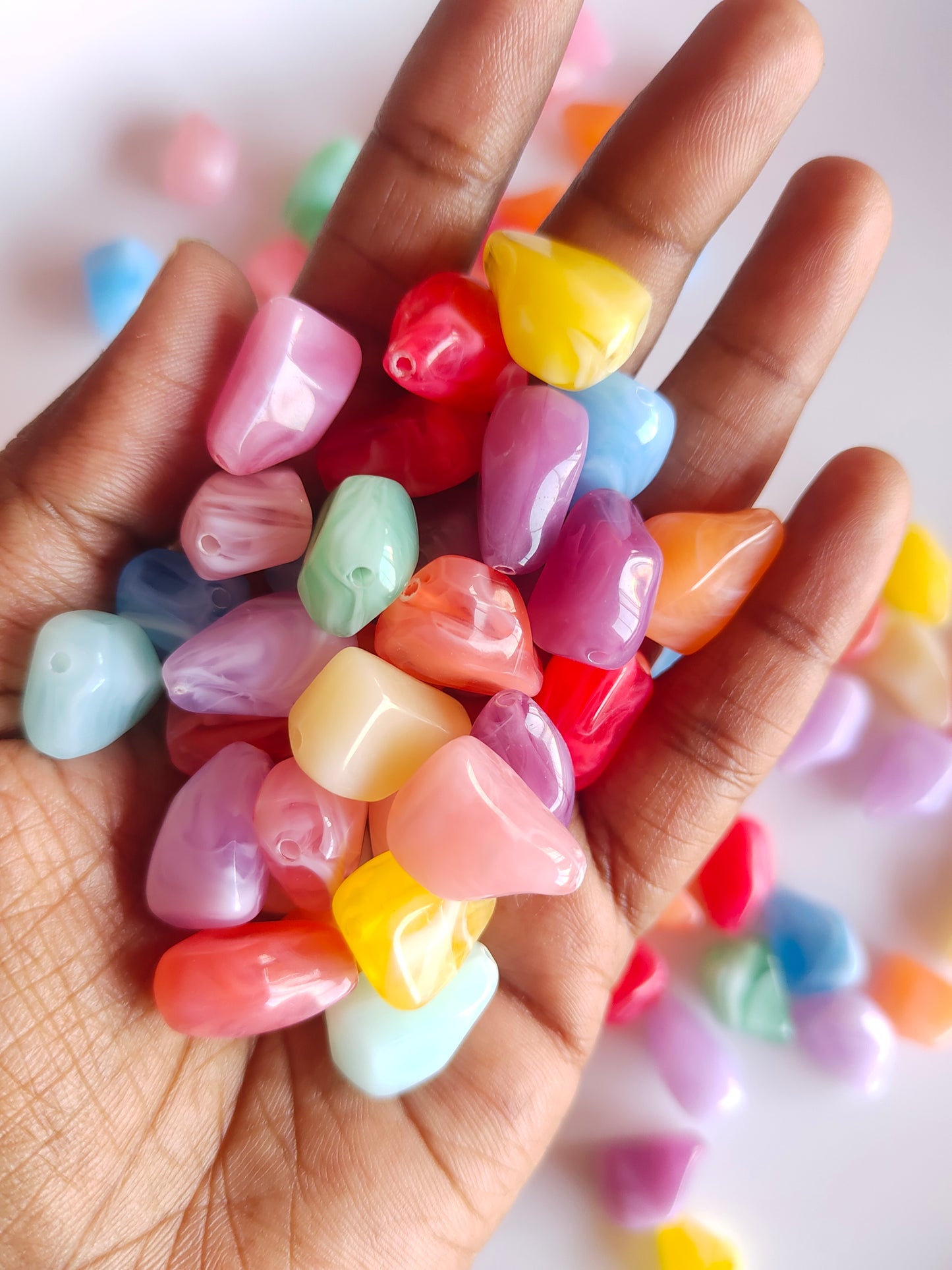 Colored Stone Beads 20g