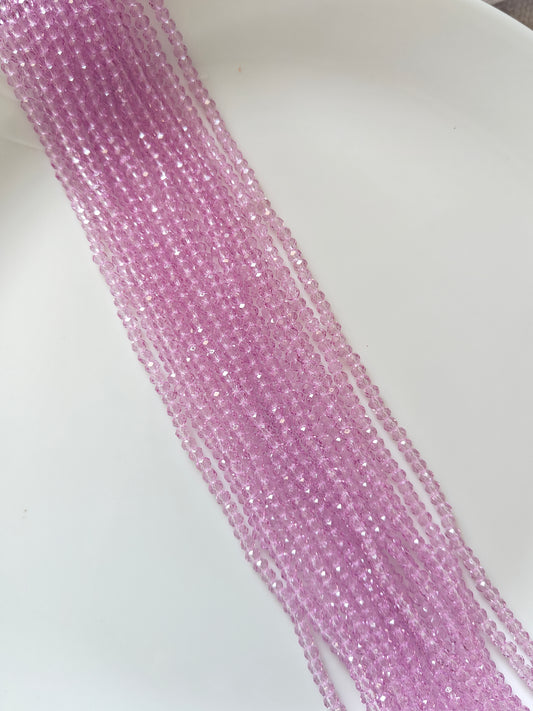 4mm Crystal Beads Lavendar
