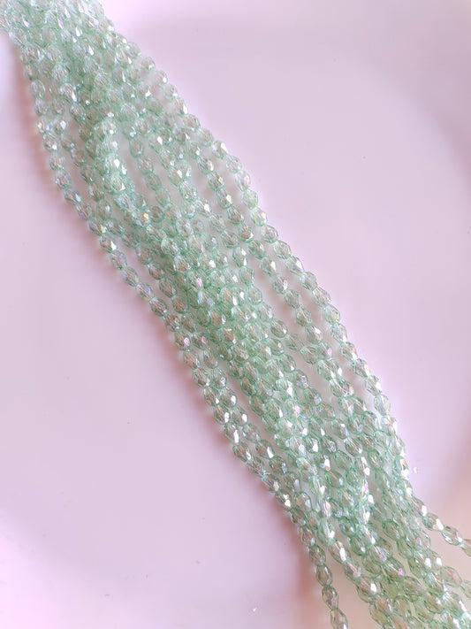 Drop 8*5mm Crystal Beads Aqua Green