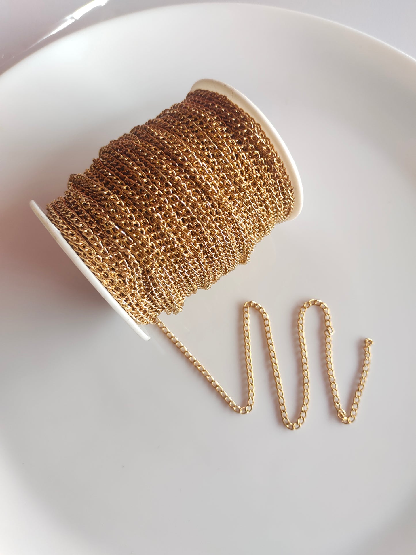KC Gold Oval Link Chain 4.5*3mm - 1 Meter