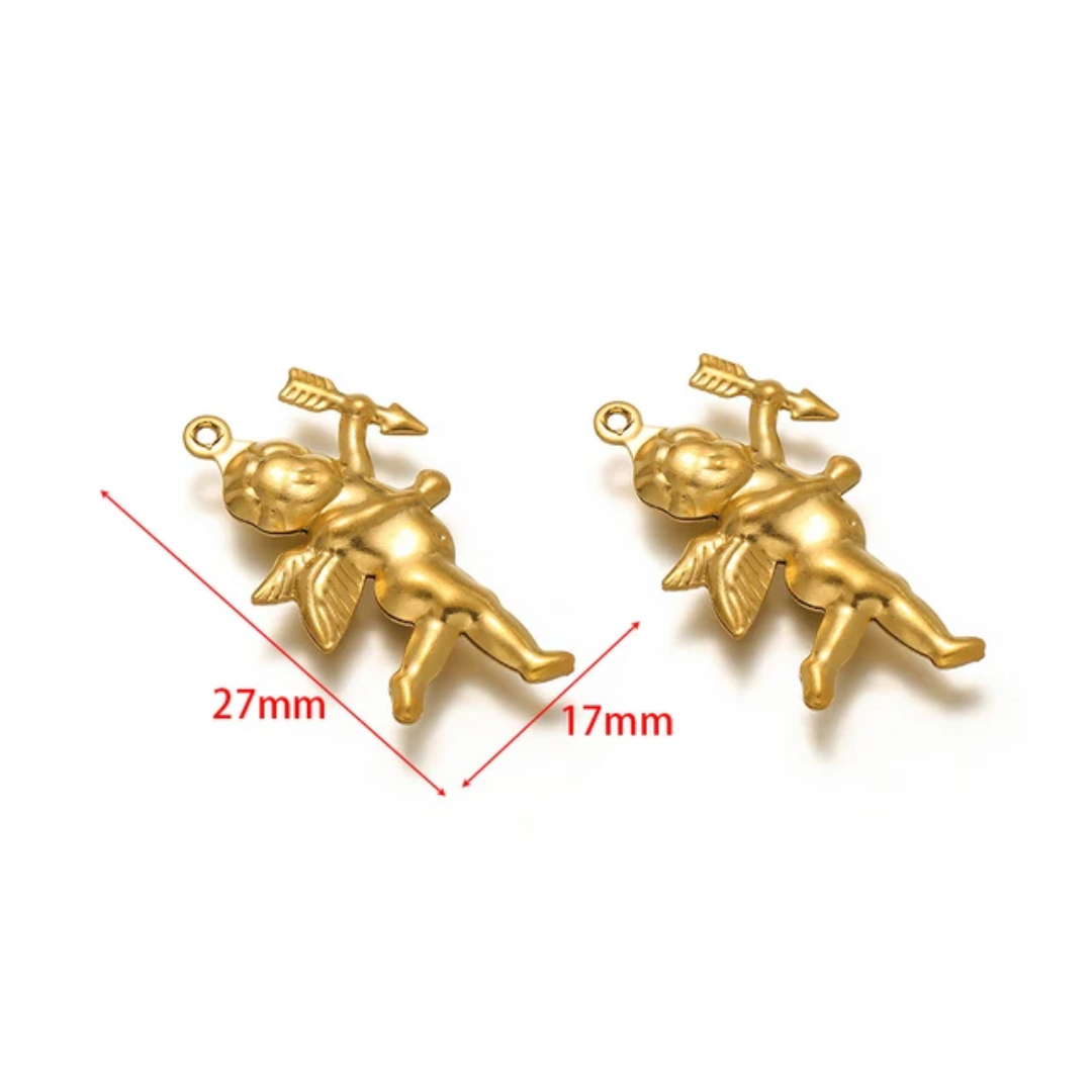 Angel Bubble SS 18k Gold PVD Plated Charm - 1 Piece