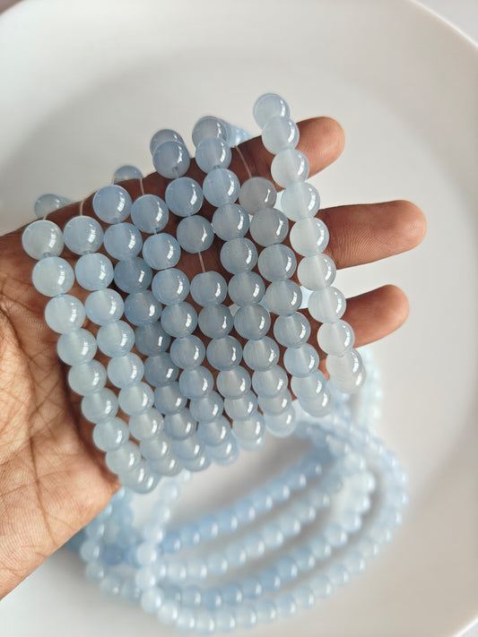 Jelly Beads 8mm Blue - approx. 100 beads