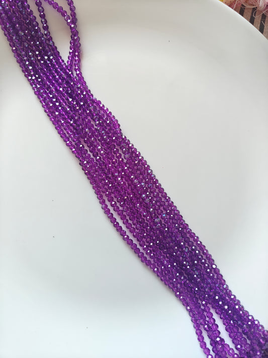 4mm Crystal Beads Violet