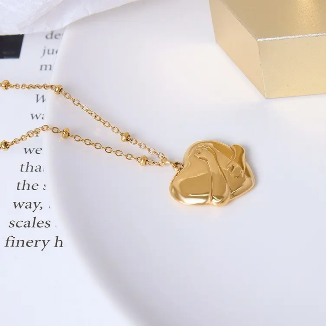 Heart Huggie Necklace