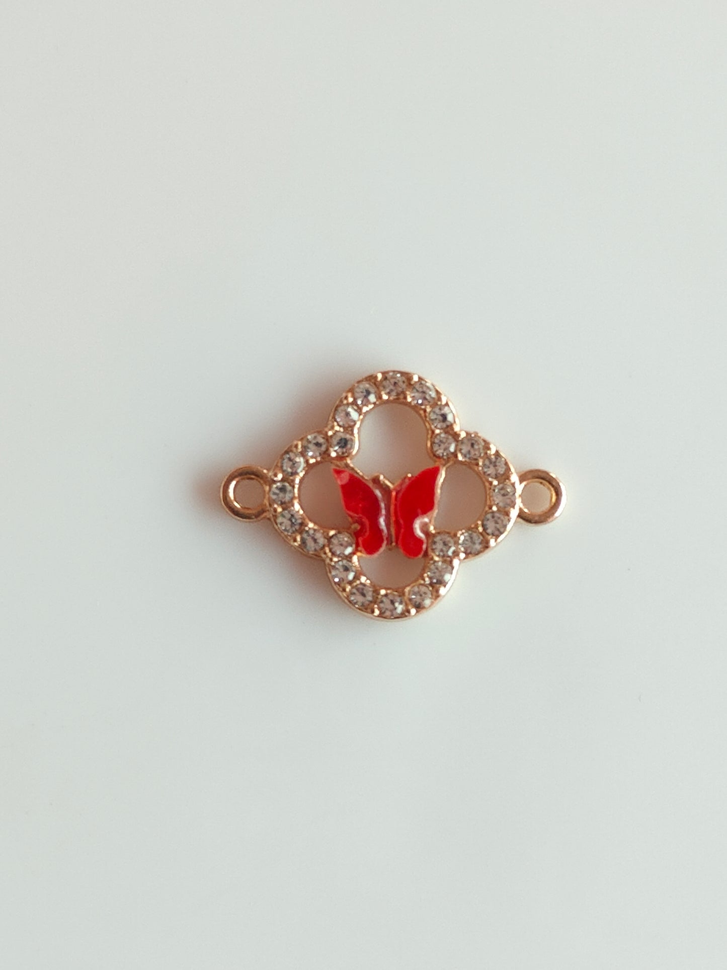 Stone Clover Butterfly Charm - 1 Piece
