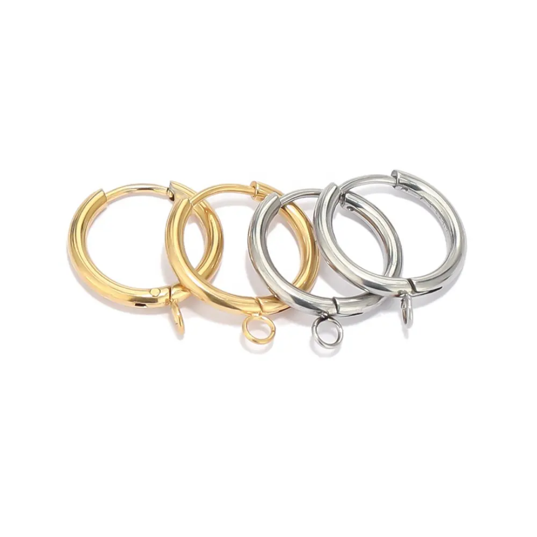 Circle Hoops With Horizontal Hoops - 1 Pair