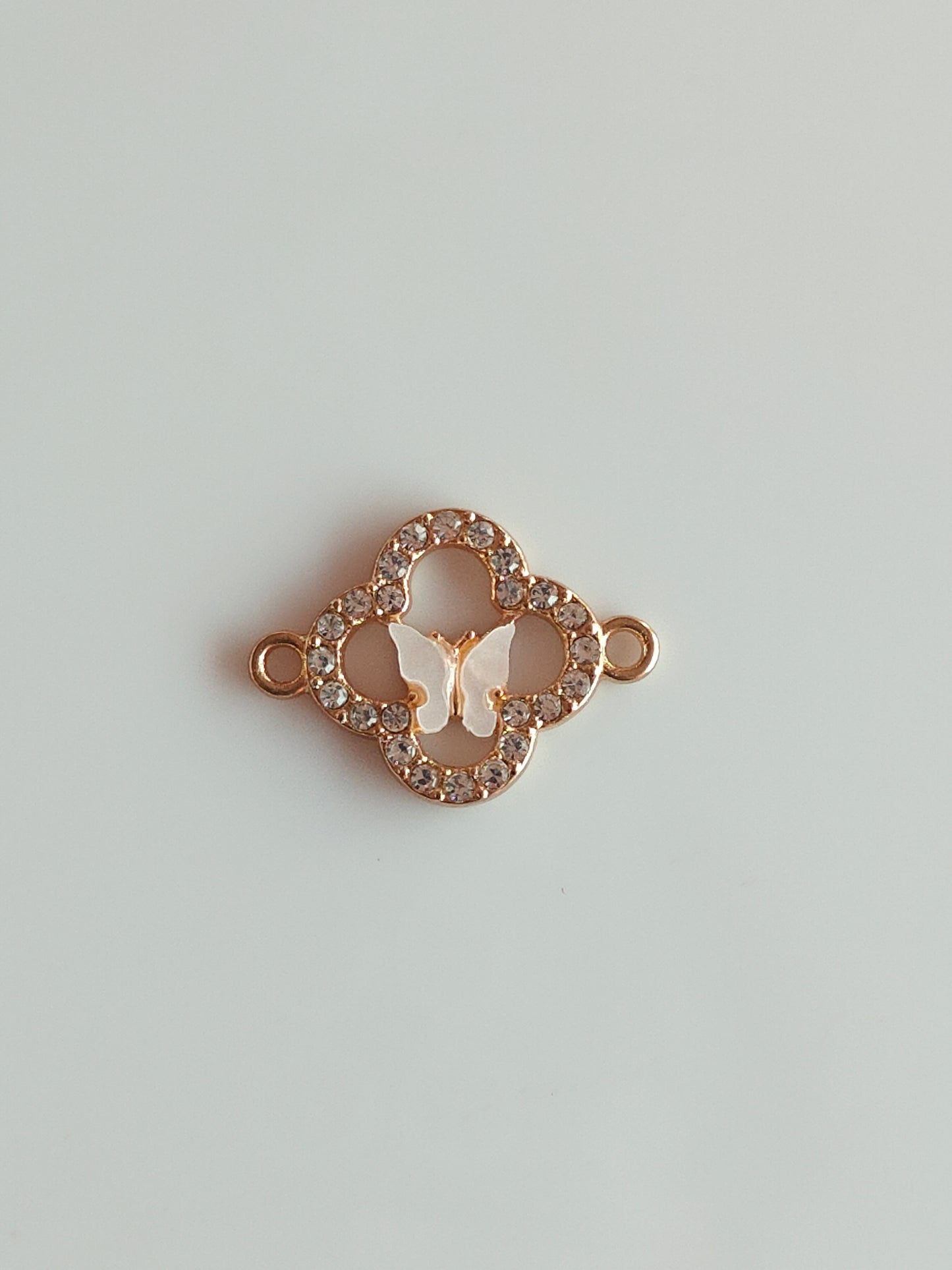 Stone Clover Butterfly Charm - 1 Piece
