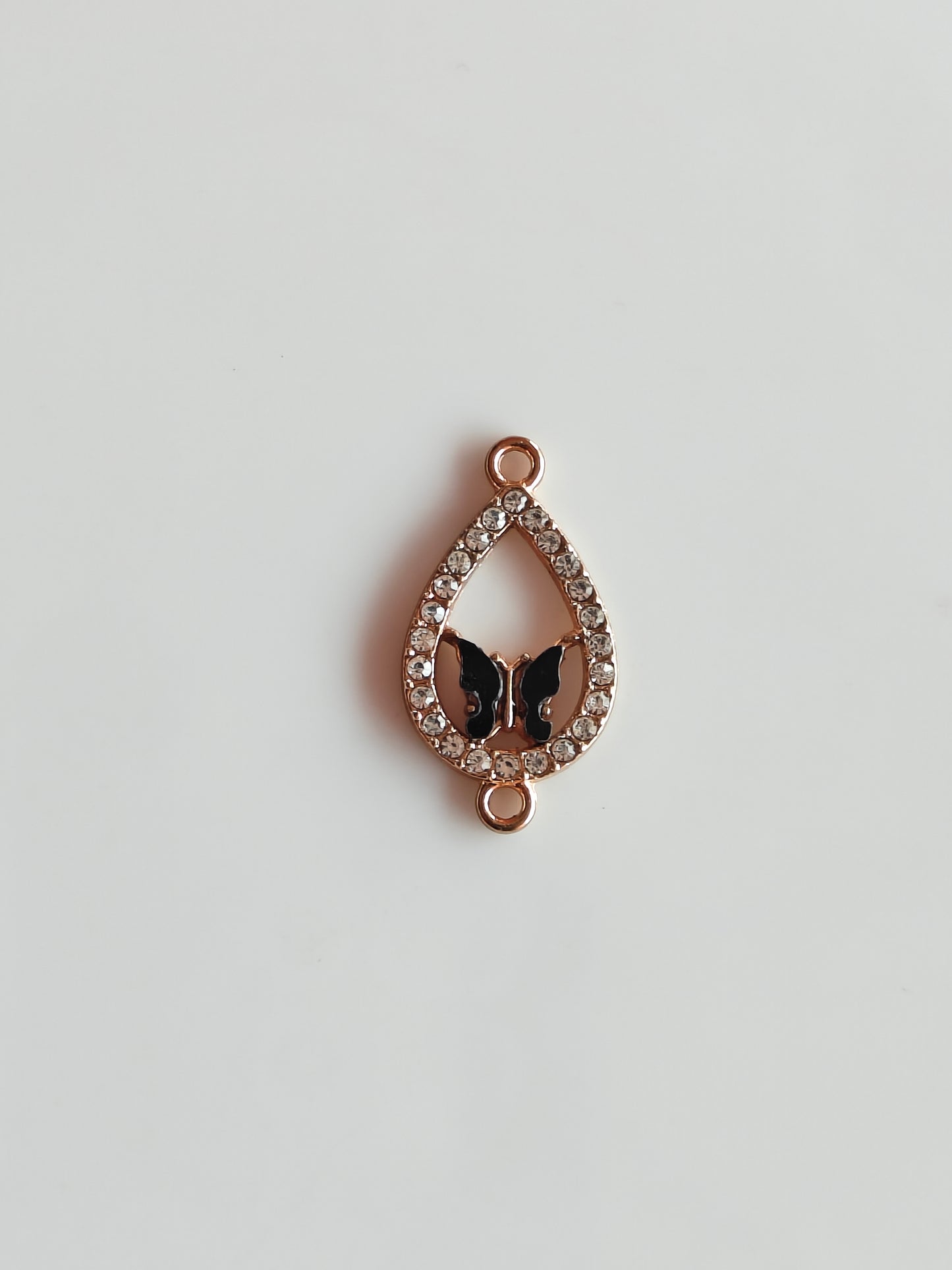 Stone Drop Butterfly Charm - 1 Piece