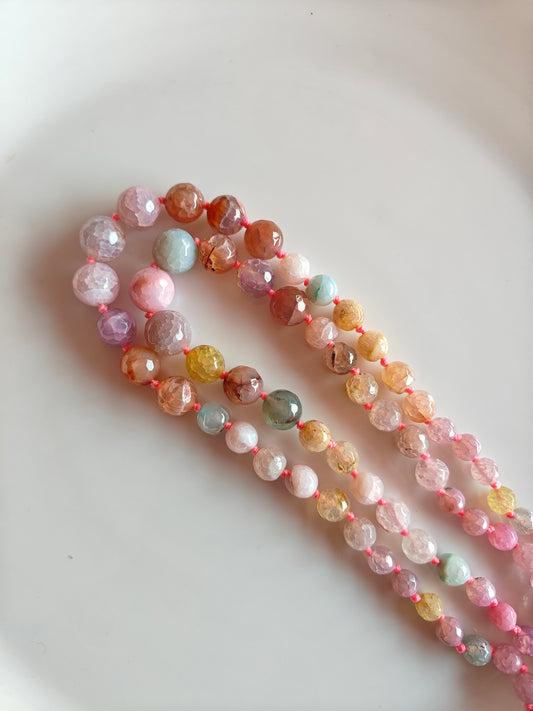 Multi Colored Multi size Beads - 1 String