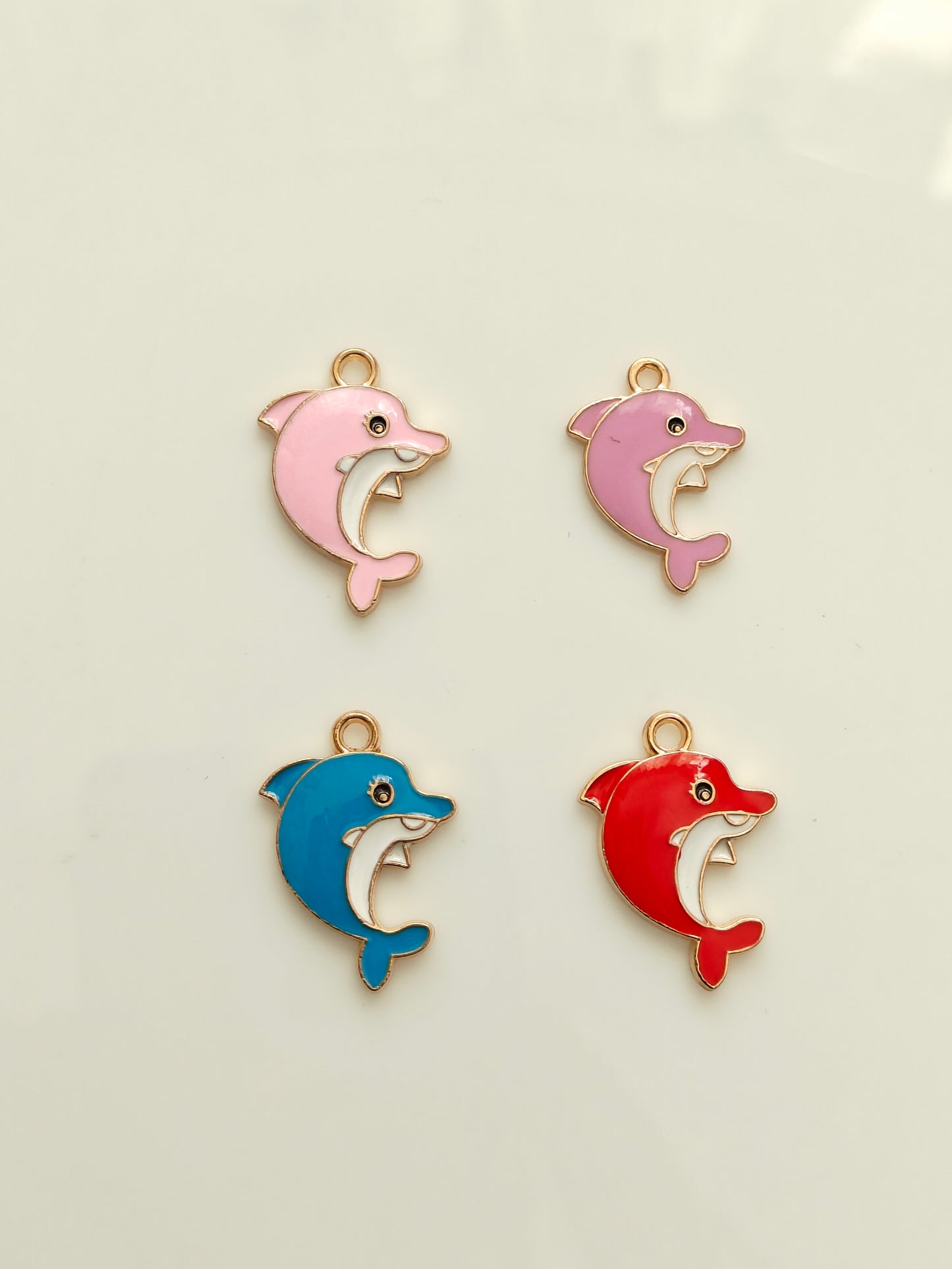 Dolphin Enamel Charm - 1 Pc