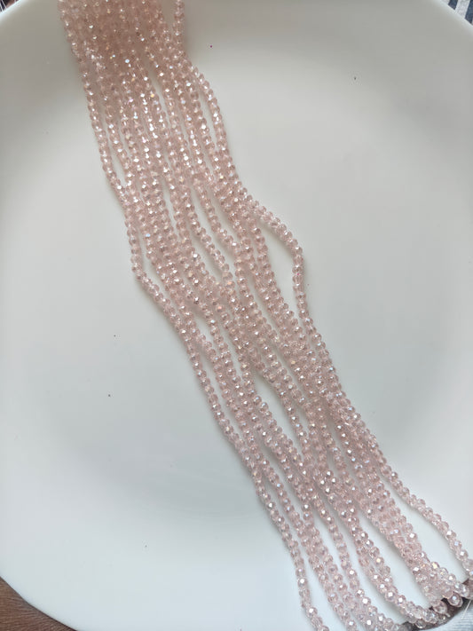 4mm Crystal Beads Blush Pink