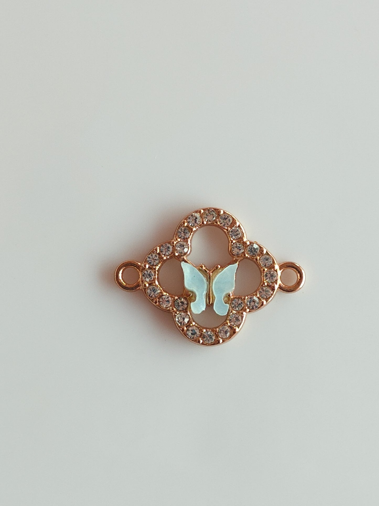 Stone Clover Butterfly Charm - 1 Piece