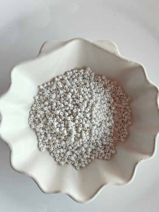 Seed Beads Opaque White - 20g