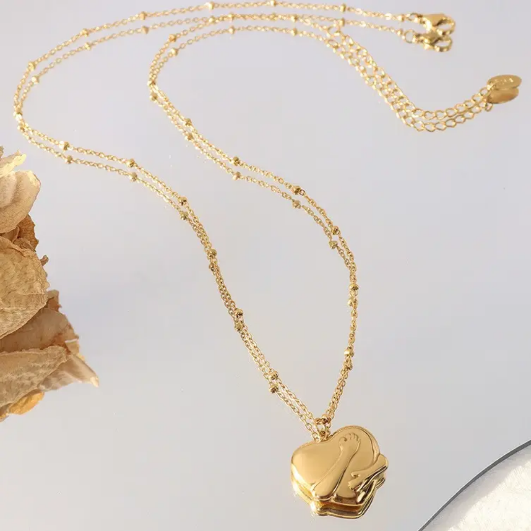 Heart Huggie Necklace