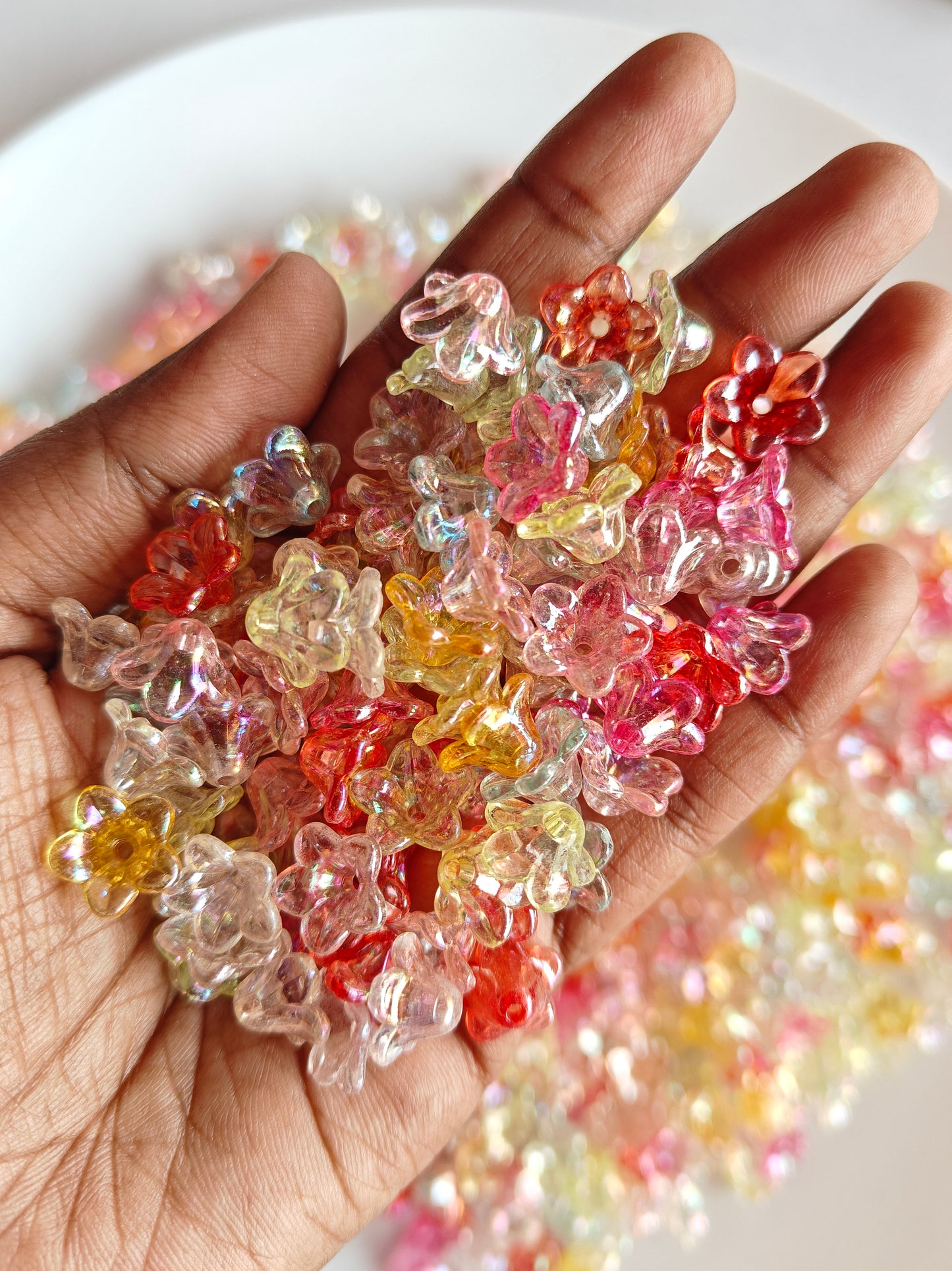 Acrylic Bouquet Flower Beads - 20g