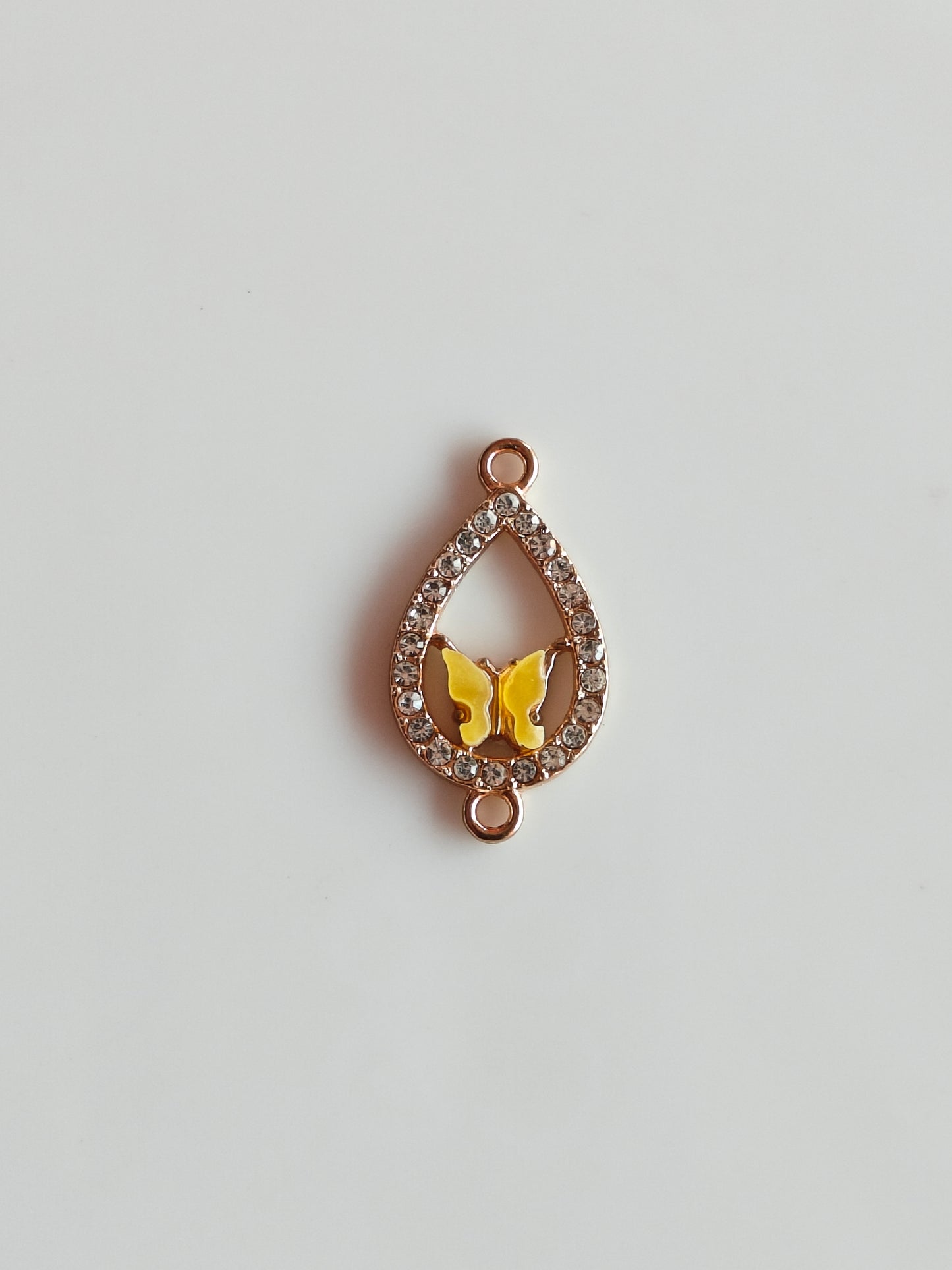 Stone Drop Butterfly Charm - 1 Piece