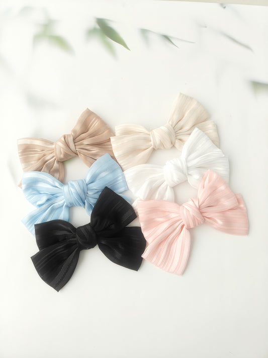Satin Striped Bow