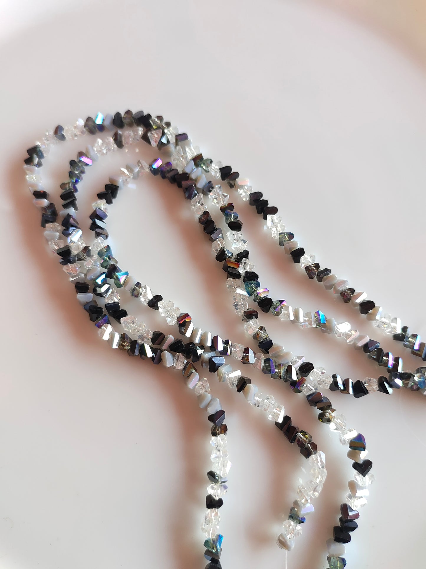 Premium Black Triangle Crystal Beads