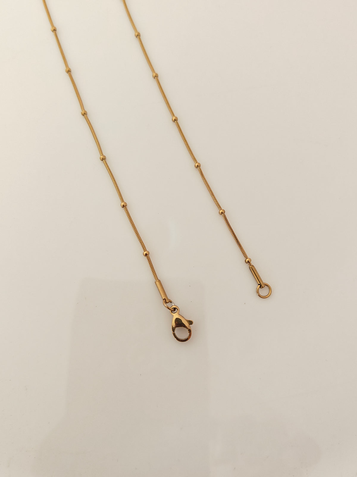 18k Gold PVD Plated SS Snake Ball Bead Chain (Anti Tarnish) - 1 Piece