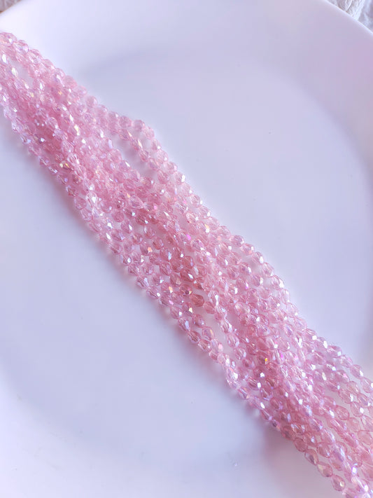 Drop 8*5mm Crystal Beads Pink