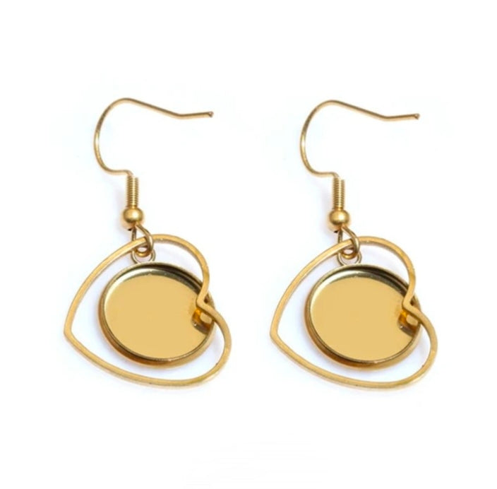 Hanging Hooks with 12mm Circle Base - 1 Pair