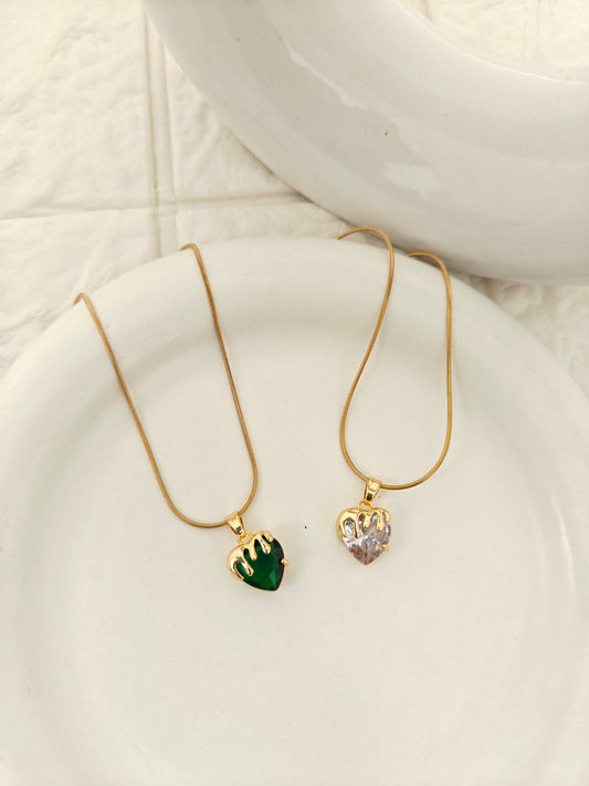 Crystal Drip Love Pendant